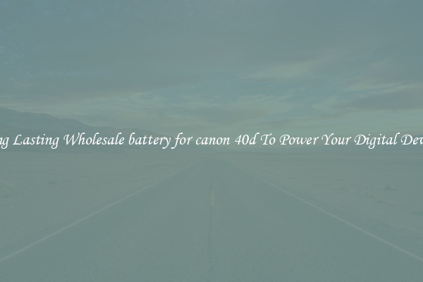 Long Lasting Wholesale battery for canon 40d To Power Your Digital Devices