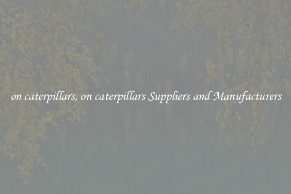 on caterpillars, on caterpillars Suppliers and Manufacturers