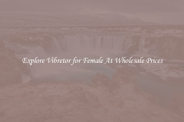 Explore Vibretor for Female At Wholesale Prices
