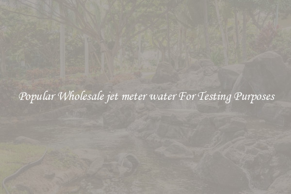 Popular Wholesale jet meter water For Testing Purposes