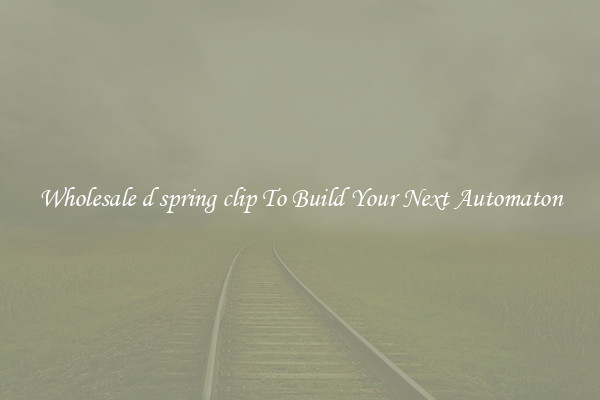 Wholesale d spring clip To Build Your Next Automaton