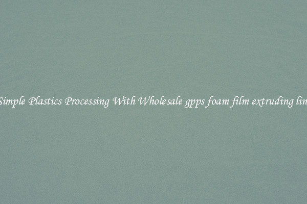 Simple Plastics Processing With Wholesale gpps foam film extruding line
