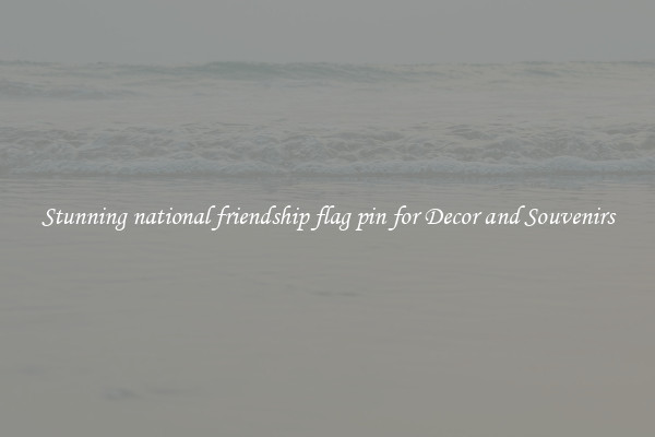 Stunning national friendship flag pin for Decor and Souvenirs