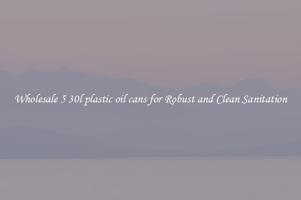 Wholesale 5 30l plastic oil cans for Robust and Clean Sanitation