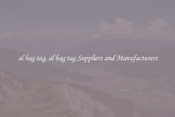 al bag tag, al bag tag Suppliers and Manufacturers