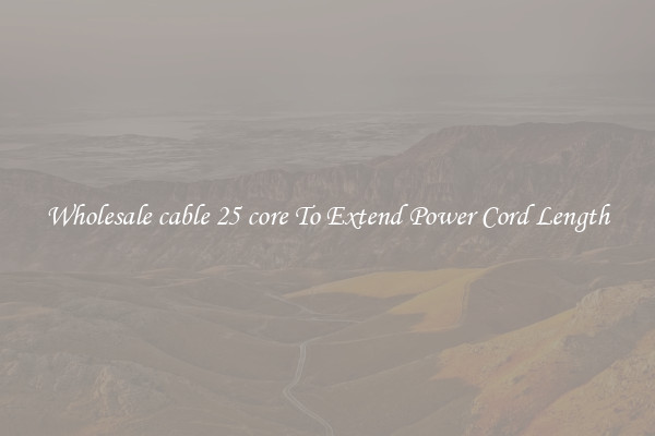 Wholesale cable 25 core To Extend Power Cord Length