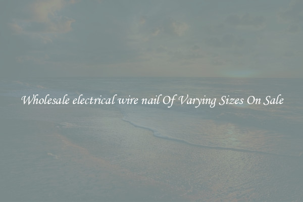 Wholesale electrical wire nail Of Varying Sizes On Sale