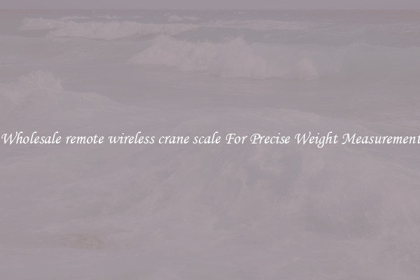 Wholesale remote wireless crane scale For Precise Weight Measurement