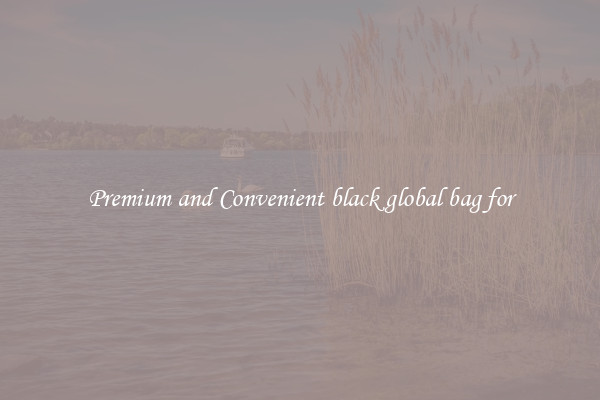 Premium and Convenient black global bag for