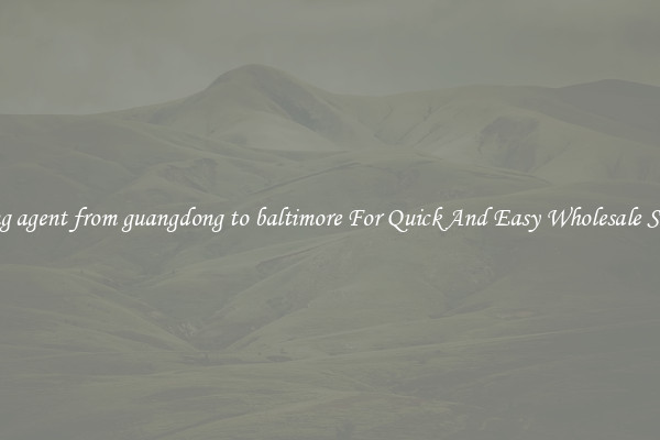 shipping agent from guangdong to baltimore For Quick And Easy Wholesale Shipping