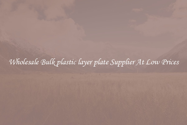 Wholesale Bulk plastic layer plate Supplier At Low Prices
