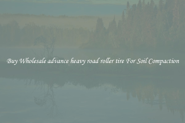 Buy Wholesale advance heavy road roller tire For Soil Compaction