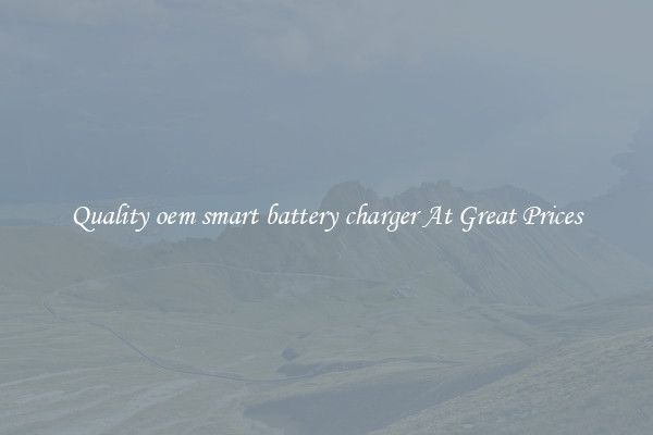 Quality oem smart battery charger At Great Prices
