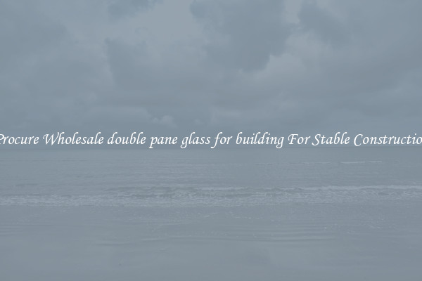 Procure Wholesale double pane glass for building For Stable Construction