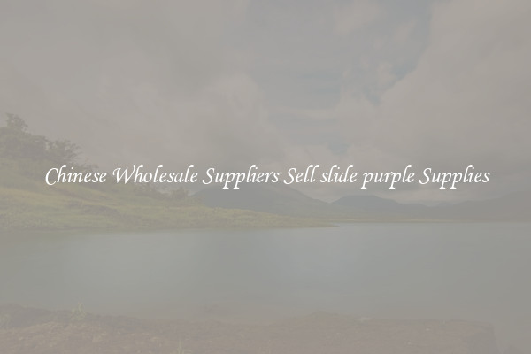 Chinese Wholesale Suppliers Sell slide purple Supplies